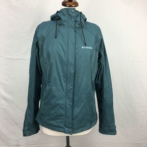 Columbia Teal Omni Shield Rain Jacket